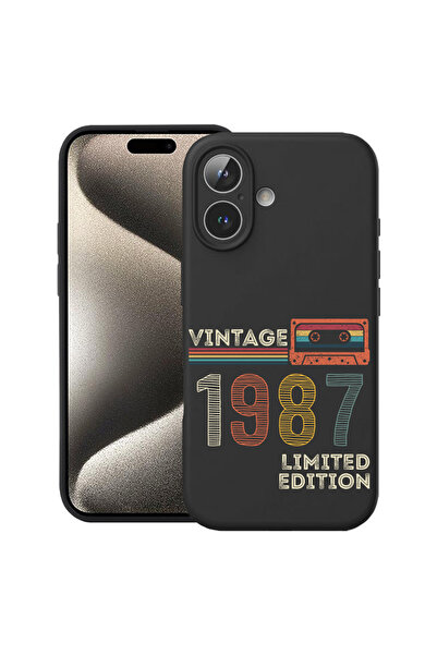 bestcase ® Θήκη σιλικόνης Premium για Apple iPhone 16 Plus, 1987 - Vintage τα...
