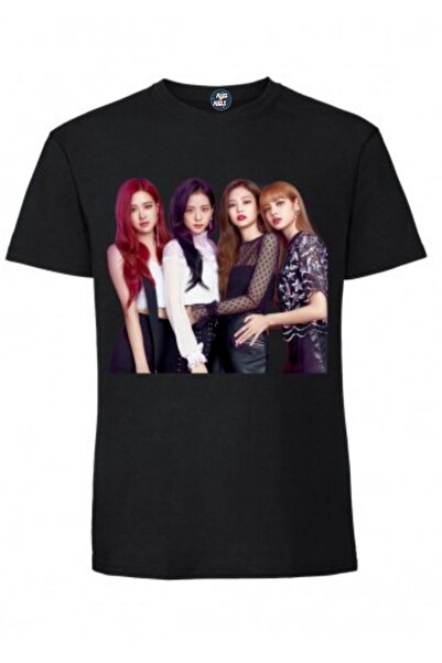 RYO FASHİON BLACK PINK GROUP Tricou pentru copii, negru, unisex, cu mânecă sc...