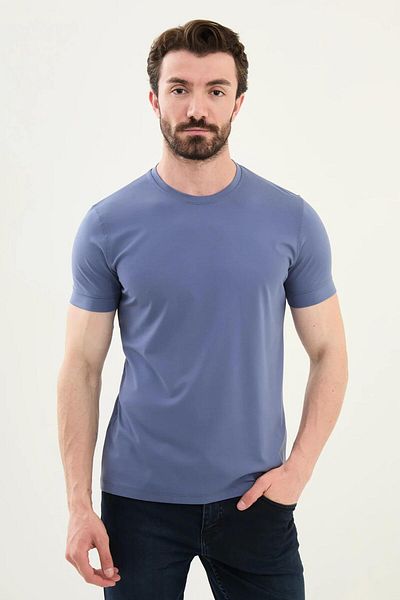Mcr Ανδρικό μπλουζάκι Basic με λεπτή εφαρμογή Crew Neck 36863