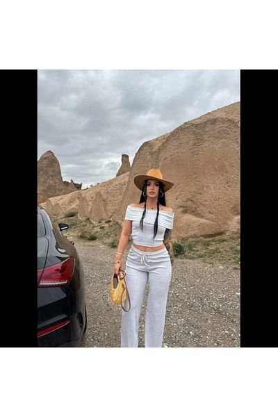 KAZAX Madonna Collar Loose Wide Leg Pants Suit