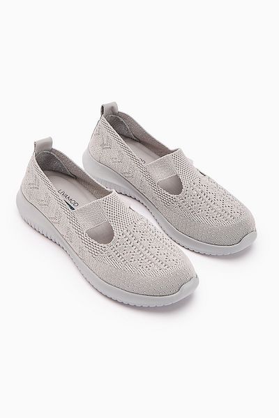 İncimoda Flexor Women's Genuine Leather Orthopedic Sole Knitwear Casual Sports Shoes