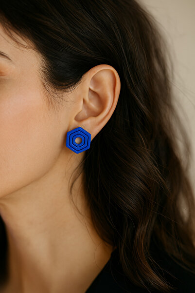 Lu Atelier Lapis Handmade Bright Blue Lapis Lazuli Stone Colorful Earrings