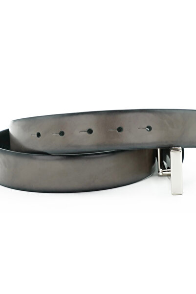 Tuna Nappa Genuine Leather 3.50 cm Pin Buckle Classic Men's Belt - Kmr101