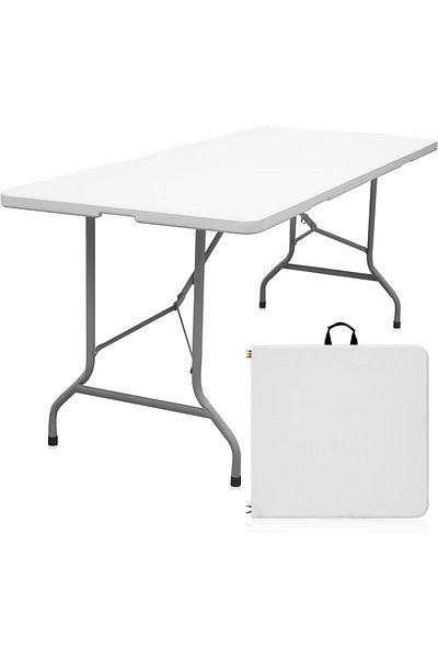 Türkiye 6 ft Folding Tables Outdoor Rectangle Table HDPE Foldable Party Dining Rental Plastic Portable Campi