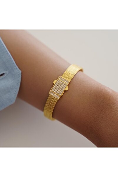 ALTINTAŞ KUYUMCULUK Kalın Kilitli Kalze Altın Bileklik