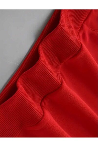 caddekombin Φούτερ με κουκούλα Ghostemane με στάμπα και τσέπες από βαμβακερό κόκκινο χρώμα