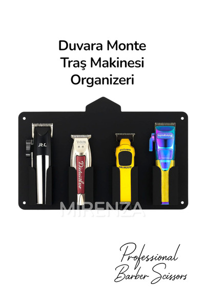 mirenza cosmetic Duvara Monte Kuaför Makine Organizeri – 4 Gözlü Saç Kesme Ma...