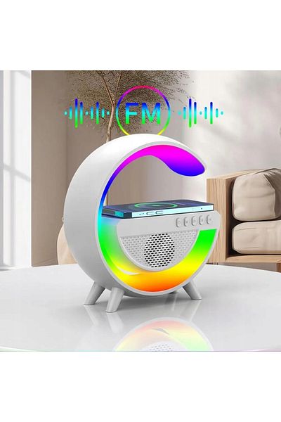 Azaris ŁADOWAKRA BEZPRZEWODOWA Głośnik RGB bluetooth podświetlana LAMPKA NOCNA