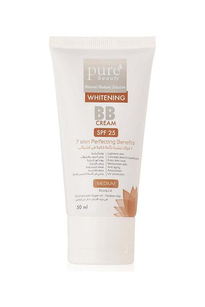 PURE BEAUTY كريم BB لتبييض البشرة بعامل حماية من الشمس 25