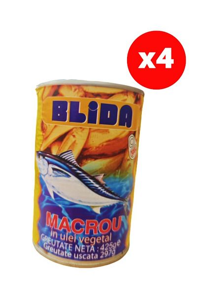 Blida mackerel in vegetable oil 425 g x4 PCS