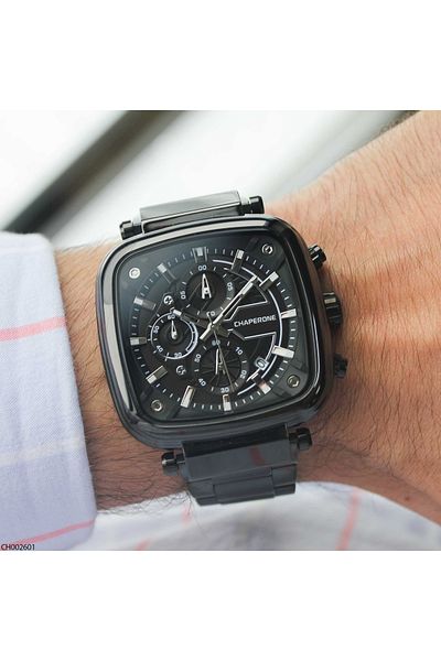 Chaperone Ch002601 Men's Wrist Watch with Steel Band