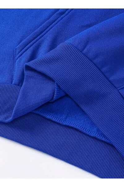 caddekombin Реплика на памучна блуза с качулка и джобове Saks