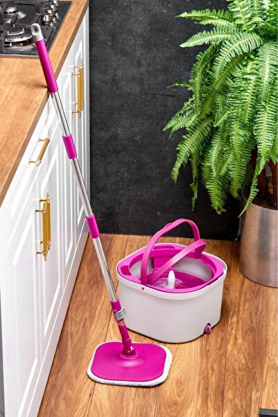 ROYALGROSS Çift Kovalı Otomatik Mop Temizlik Seti | Temiz & Kirli Su Ayrışmalı, Kendini Sıkan Mikrofiber Paspas