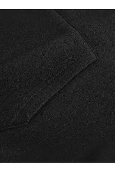 caddekombin Hanorac negru LA Rock The World cu imprimeu pe spate, cu buzunar și lână în interior