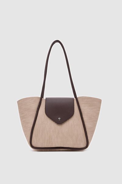 Shule Bags Geanta de umar Petre Wicker Bej