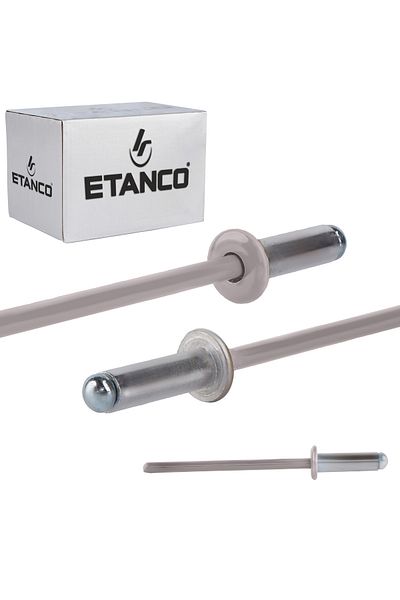 Etanco Nity otwarte aluminiowe 4x12mm RAL 9007