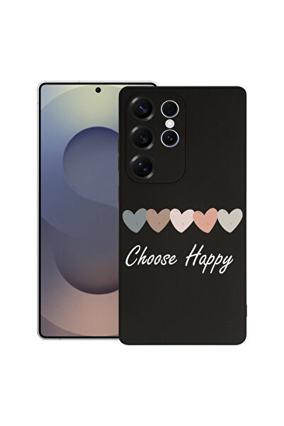 bestcase ® Θήκη σιλικόνης Premium για Samsung Galaxy S23 Ultra, Choose Happy,...