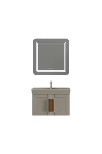 Pierre Cardin Aris Matt Mocha 80cm Led Aynalı Banyo Dolabı