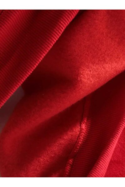 caddekombin West Coast Choppers Printed Hooded Pocket Cotton Red Sweatshirt