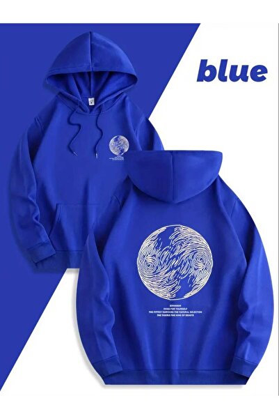 caddekombin Hanorac din bumbac Saks cu glugă și buzunare cu imprimeu pe spate Lazarus