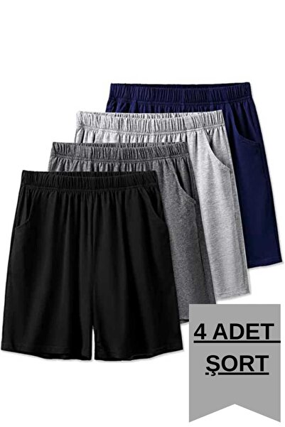 FİTGO Kadın Relaxed 4'Lü Şort seti