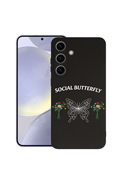 bestcase ® Θήκη σιλικόνης Premium για Samsung Galaxy S25, Social Butterfly, 1...