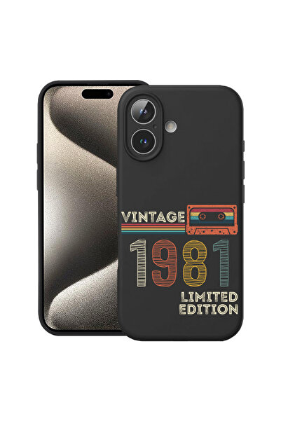 bestcase ® Θήκη σιλικόνης Premium για Apple iPhone 16 Plus, 1981 - Vintage τα...
