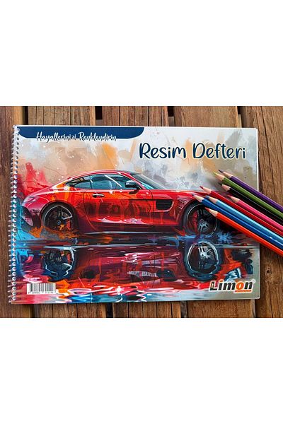 LİMON DEFTER دفتر ليمون بغطاء كرتوني حلزوني 25 ورقة مقاس متوسط ​​(25x35) دفتر صور