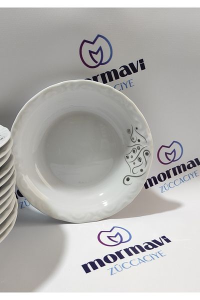 Porland Porcelain Yakamozz 12 Pcs 19 cm (Big) Deep Plate