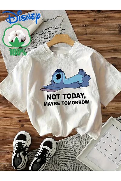 AEMİ Unisex Stich Printed Oversize Crew Neck T-Shirt