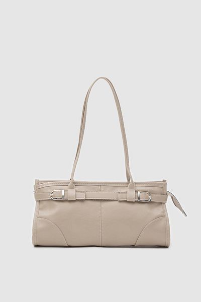 Shule Bags Enyola Vintage Baguette Bag Beige