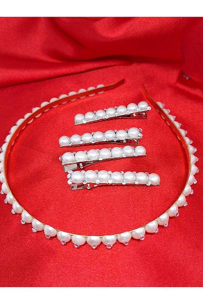 No Name Atelier Pearl and Stone Crown Set 4 Buckles +1 Crown