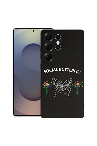 bestcase ® Θήκη σιλικόνης Premium για Samsung Galaxy S23 Ultra, Social Butter...