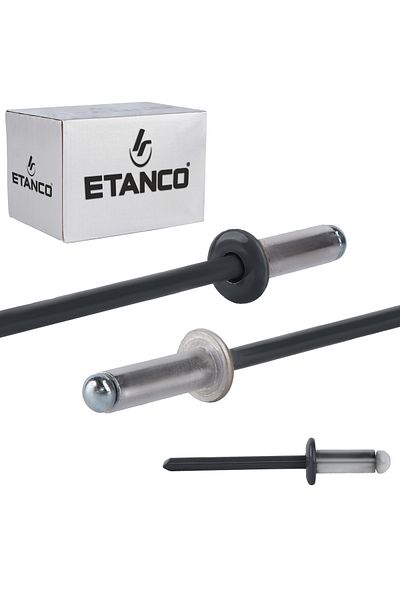 Etanco Nity otwarte aluminiowe 4,8x12mm RAL 7016