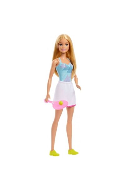 ANGMAD Păpușă Barbie, jucătoare de tenis cu rachetă și minge, 32 cm