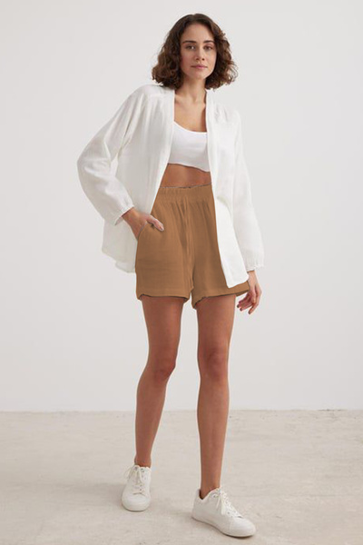 Cockatoo Muslin Shorts with Pockets