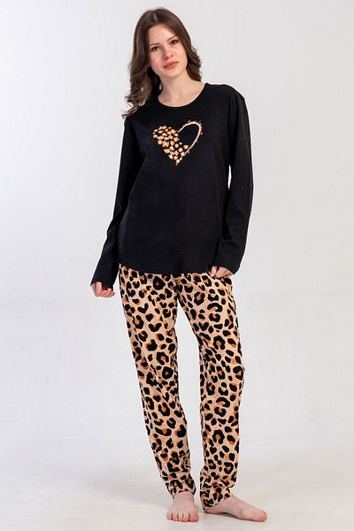 VİENETTA Cotton Women's Long Sleeve Pajama Set, 503297