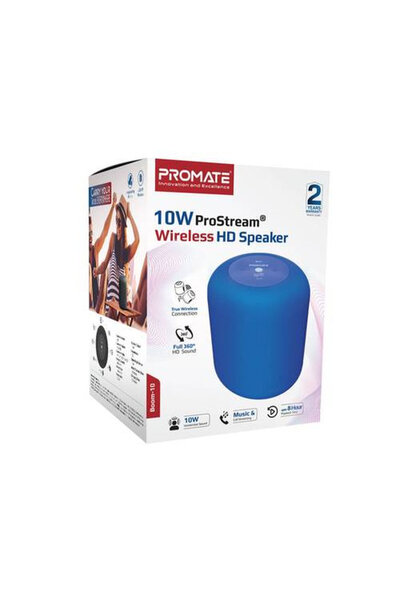 Promate 10W High-Fidelity Wireless Bluetooth Speaker with Bluetooth 5.0 and AUX/TF/USB Connectivity Options