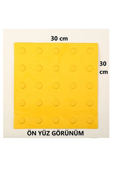 solon Alerting Dot Outdoor with Base 5Pcs Yellow, Crash Dots for the Visually Impaired, Tactile Dot