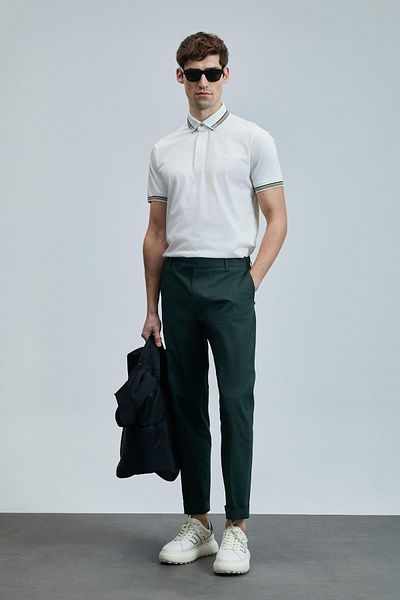 Lufian Tricou polo North Smart pentru bărbați, alb