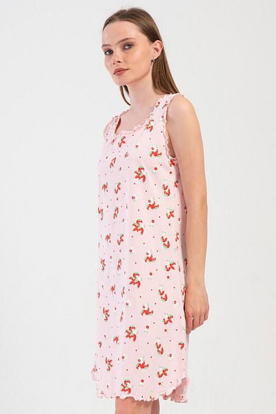 VİENETTA Cotton Women's Wide Strap Nightgown, 408040