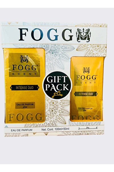 FOGG مجموعة هدايا عطر أو دو برفوم إنتنس عود للرجال (100 مل + 50 مل)