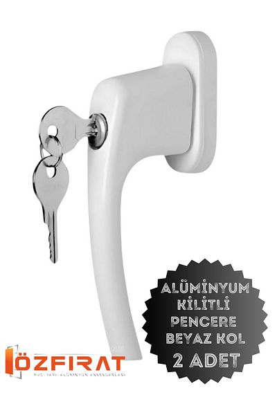 ÖZFIRAT PVC YAPI Pimapen Pvc Window and Bolkon Door Handle with Lock Single (2 Pieces)