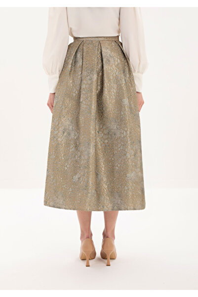 Guzella Premium Jacquard Pleated Midi (90cm) Size Princess Skirt