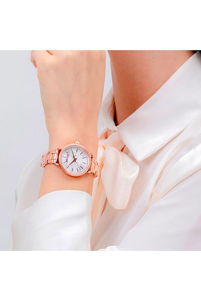 Just Cavalli Women Watch JC1L259M0075 Animalier Rose Gold Tone with Silver dial