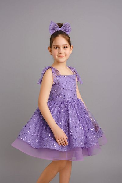 Nissa Lilac Strap Girl's Evening Dress