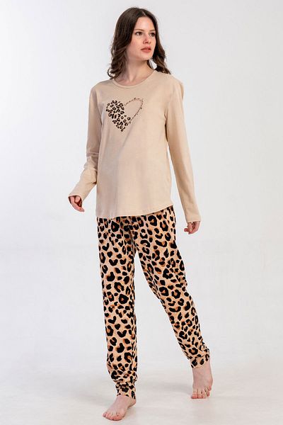VİENETTA Cotton Women's Long Sleeve Pajama Set, 503297