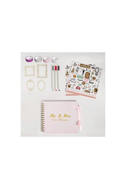 ANGMAD Set album amintiri nunta -Scrapbooking Wedding(31.5 x 21 cm, 60 Pagini)