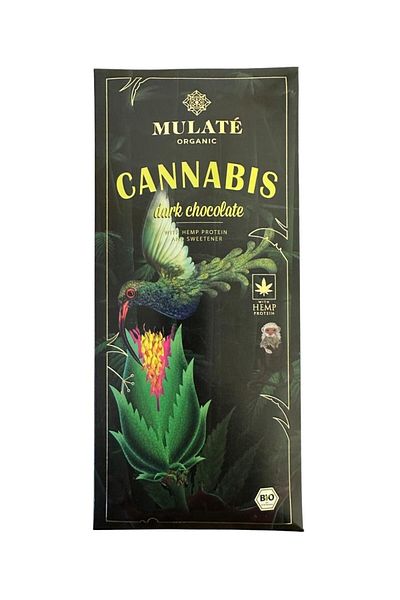 Mulate Chocolate Mulate Cannabis dark chocolate, no added sugar, with sweetener 80 g