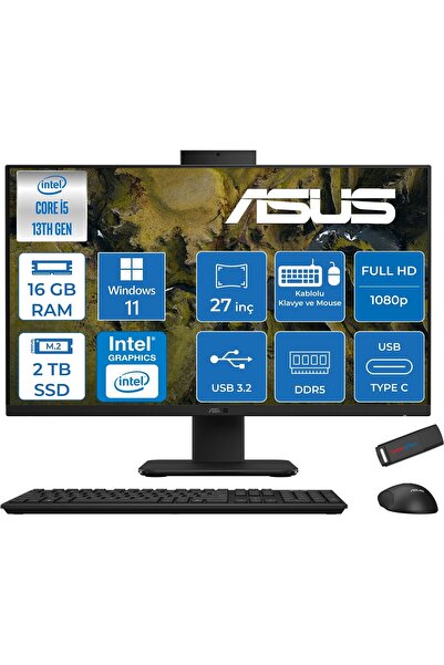 ASUS V470VAK İ5-13420H 16GB Ddr5 2tb SSD 27'' Fhd 100Hz 300NITS W11HOME Siyah...